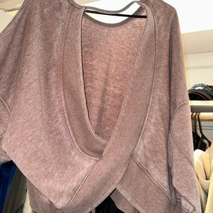 Open back sweatshirt